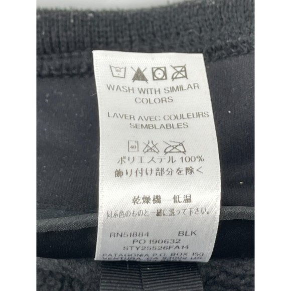 Patagonia Men's Black Full Zip Collared Fleece Sweatshirt Jacket Size XL - Picture 8 of 12